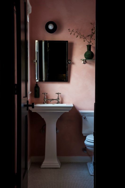 Mosaic-tiled bathroom in the Queen Room at Bradley Beach hotel.